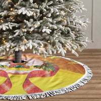 French Polynesia Christmas Tree Skirt Seashell Santa Beach Vibes LT05 - Polynesian Pride