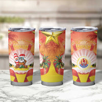 French Polynesia Christmas Tumbler Cup Seashell Santa Beach Vibes LT05 - Polynesian Pride