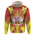 French Polynesia Christmas Zip Hoodie Seashell Santa Beach Vibes - Polynesian Pride