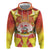 French Polynesia Christmas Zip Hoodie Seashell Santa Beach Vibes - Polynesian Pride
