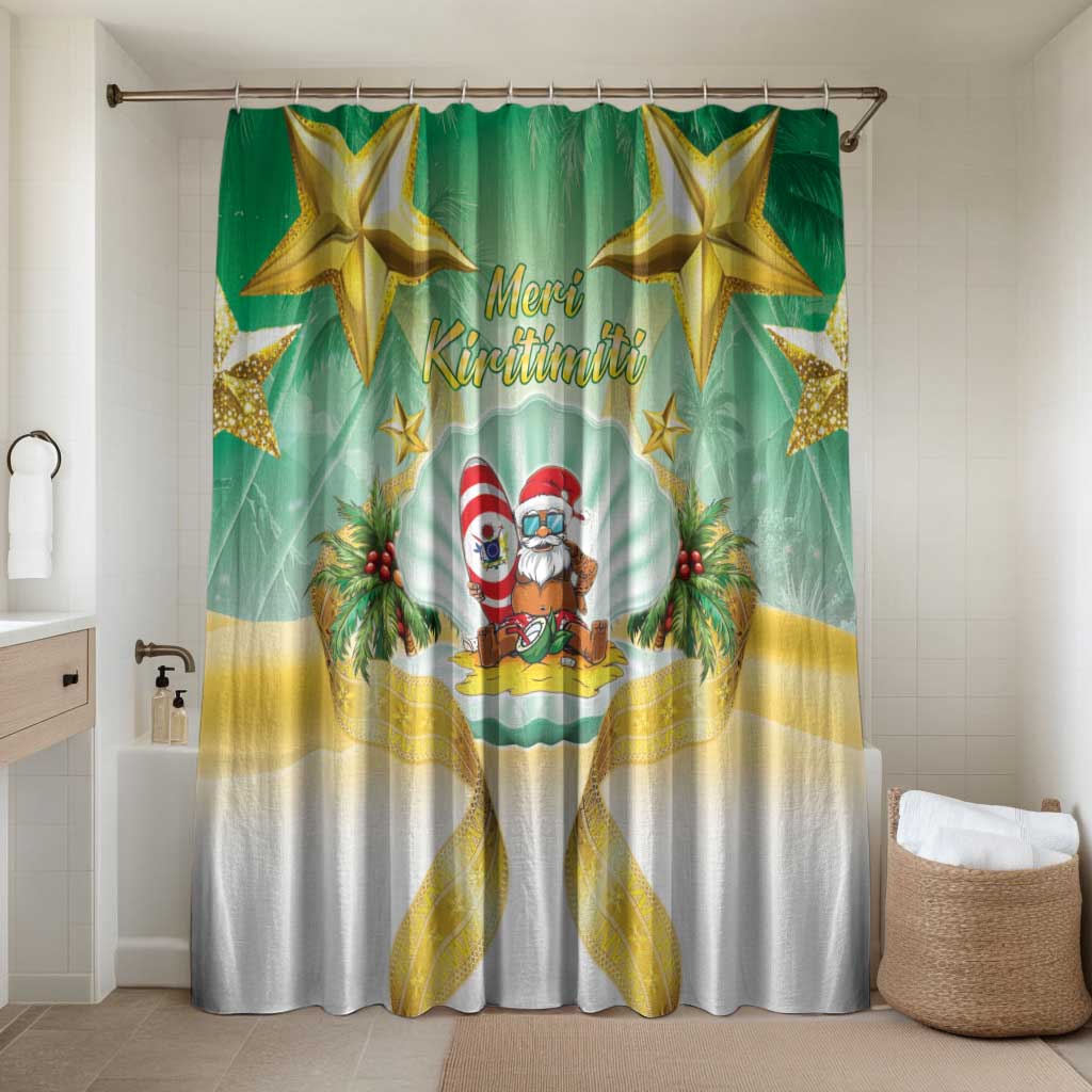 Cook Islands Christmas Bathroom Set Seashell Santa Beach Vibes - Polynesian Pride