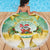 Cook Islands Christmas Beach Blanket Seashell Santa Beach Vibes - Polynesian Pride