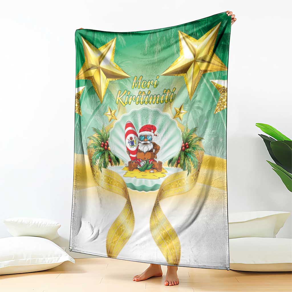 Cook Islands Christmas Blanket Seashell Santa Beach Vibes LT05 - Polynesian Pride