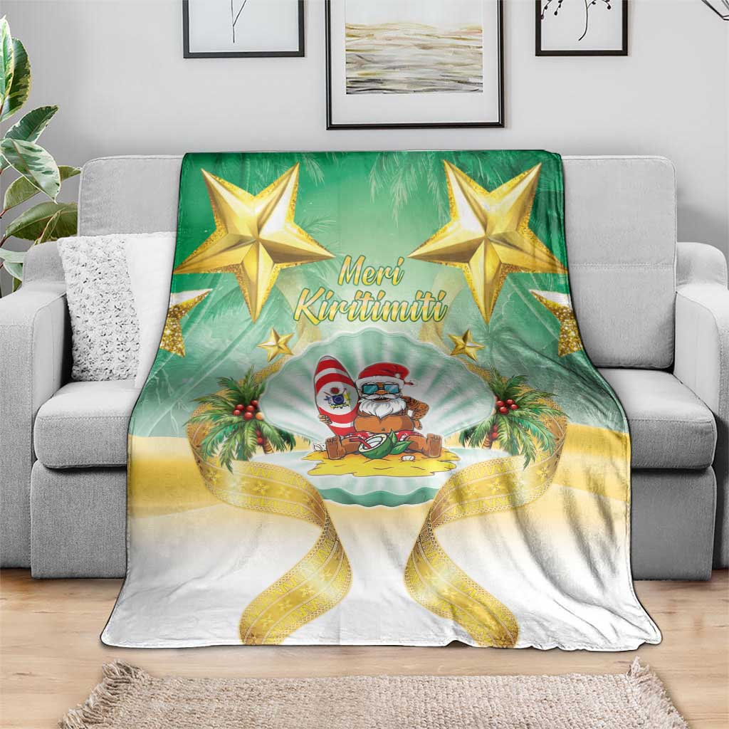 Cook Islands Christmas Blanket Seashell Santa Beach Vibes LT05 - Polynesian Pride