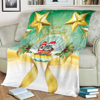 Cook Islands Christmas Blanket Seashell Santa Beach Vibes LT05 - Polynesian Pride