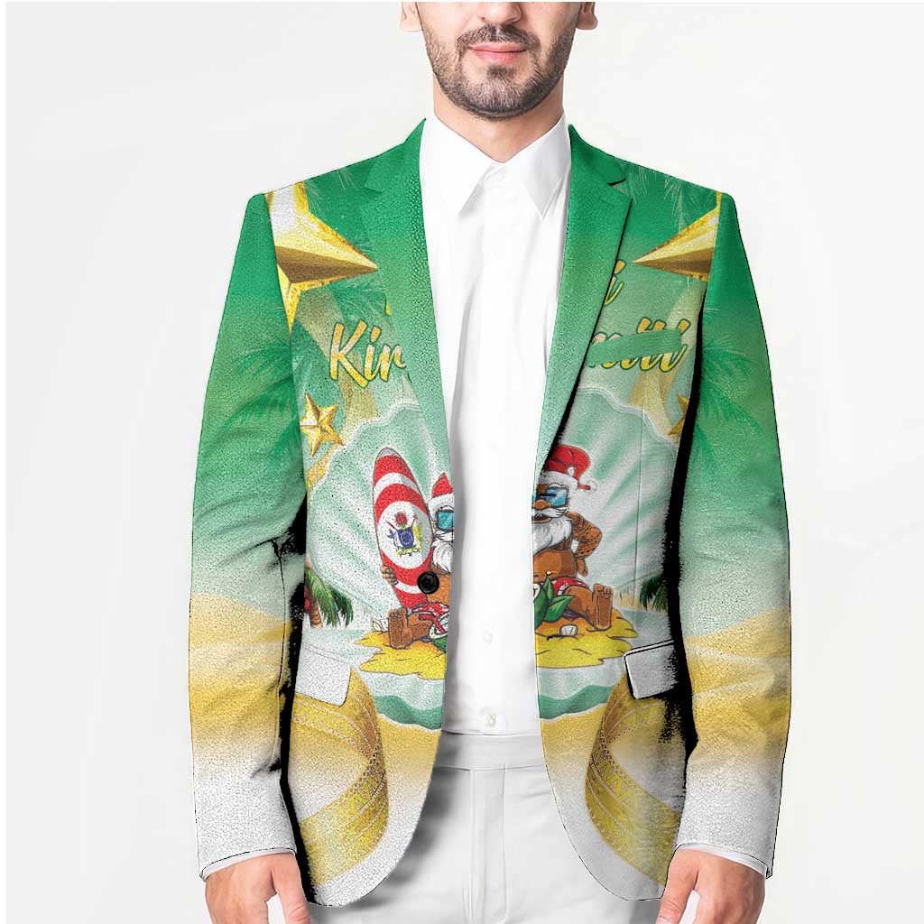 Cook Islands Christmas Blazer Seashell Santa Beach Vibes LT05 - Polynesian Pride