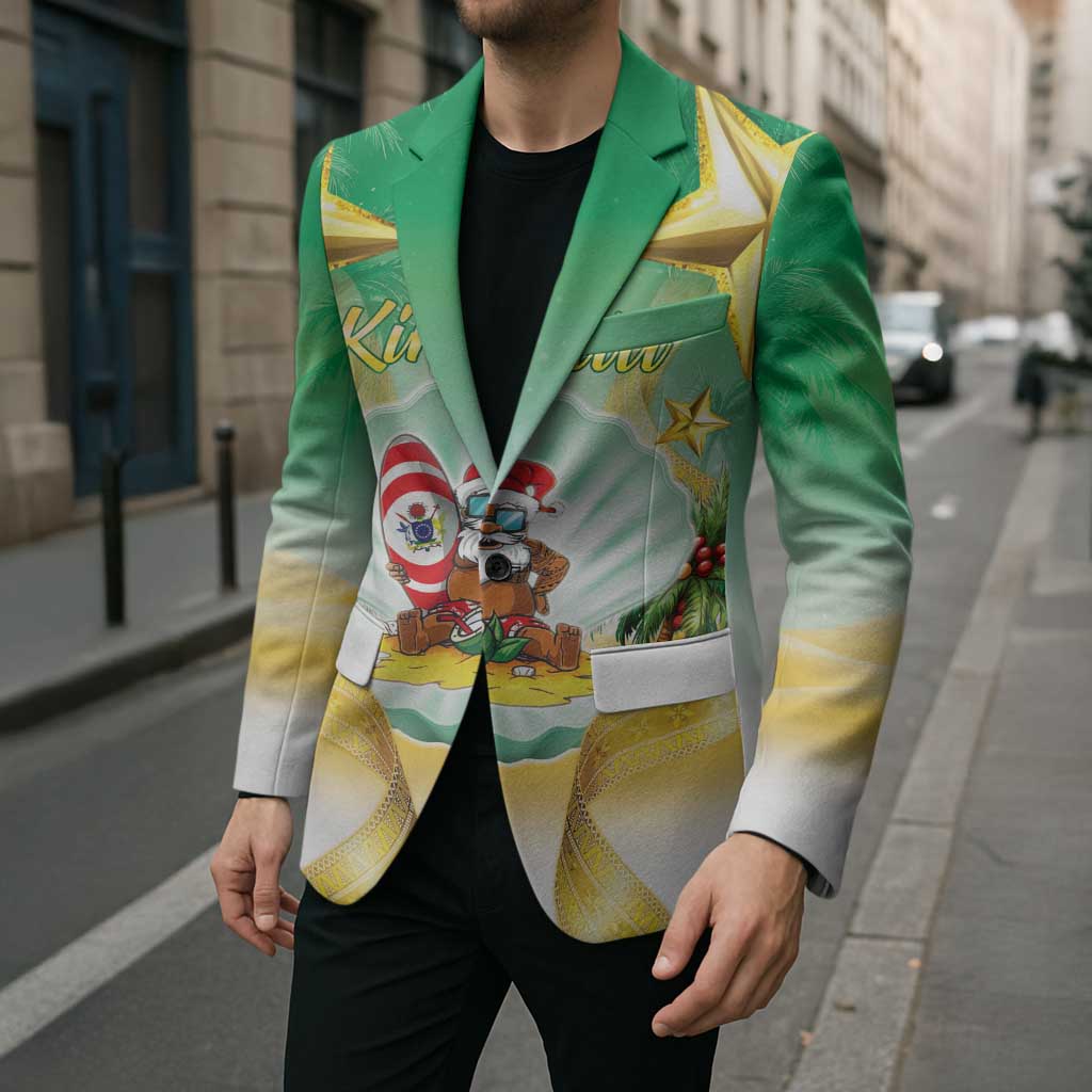 Cook Islands Christmas Blazer Seashell Santa Beach Vibes LT05 - Polynesian Pride