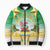 Cook Islands Christmas Bomber Puffer Jacket Seashell Santa Beach Vibes - Polynesian Pride