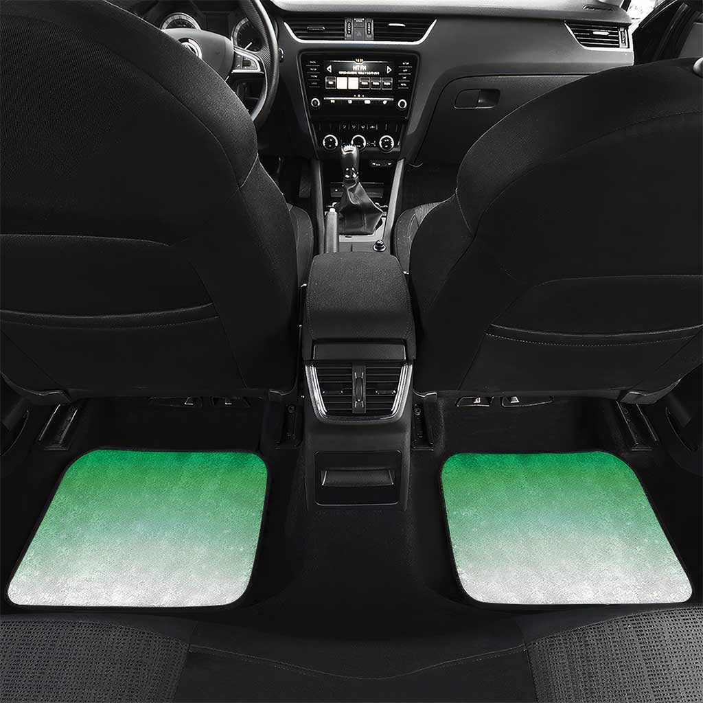Cook Islands Christmas Car Mats Seashell Santa Beach Vibes LT05 Set 2pcs - Back Green - Polynesian Pride