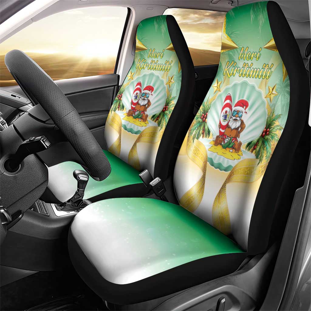 Cook Islands Christmas Car Seat Cover Seashell Santa Beach Vibes - Polynesian Pride
