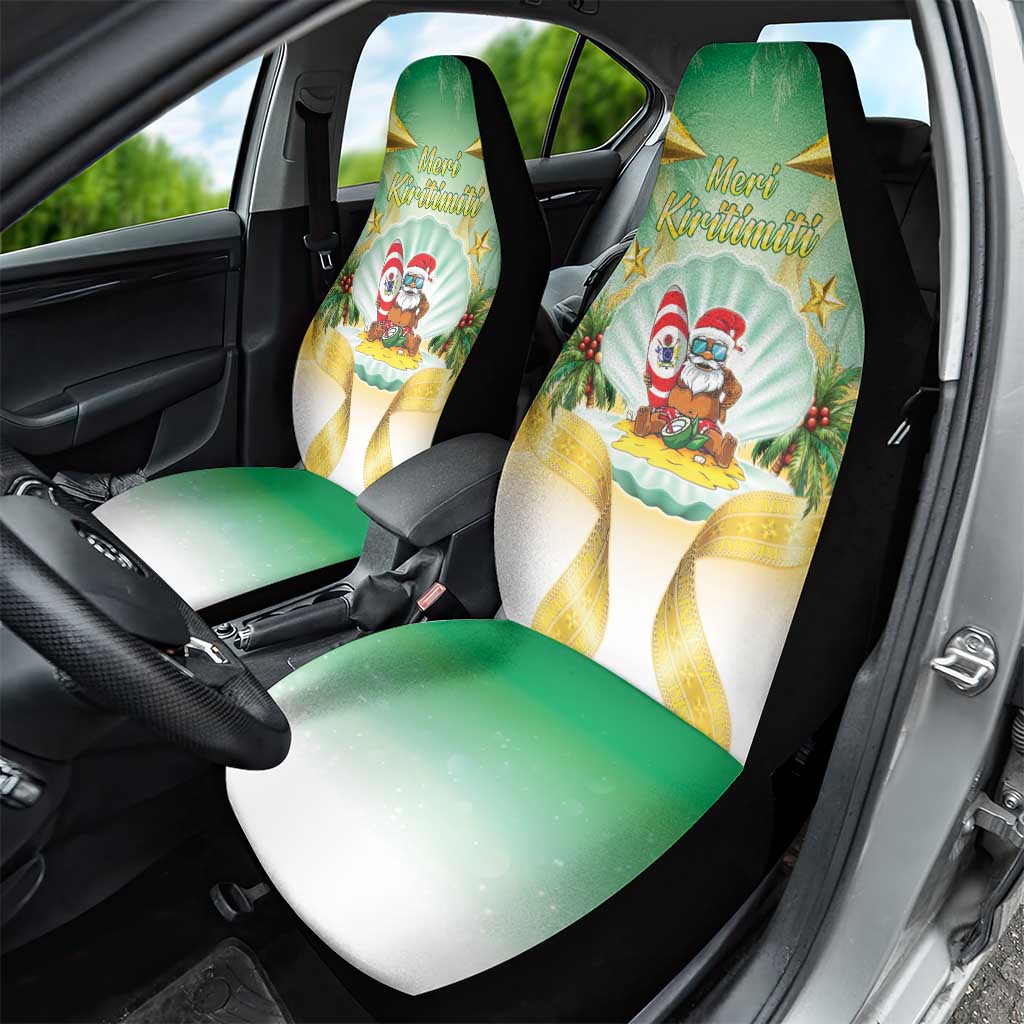 Cook Islands Christmas Car Seat Cover Seashell Santa Beach Vibes - Polynesian Pride