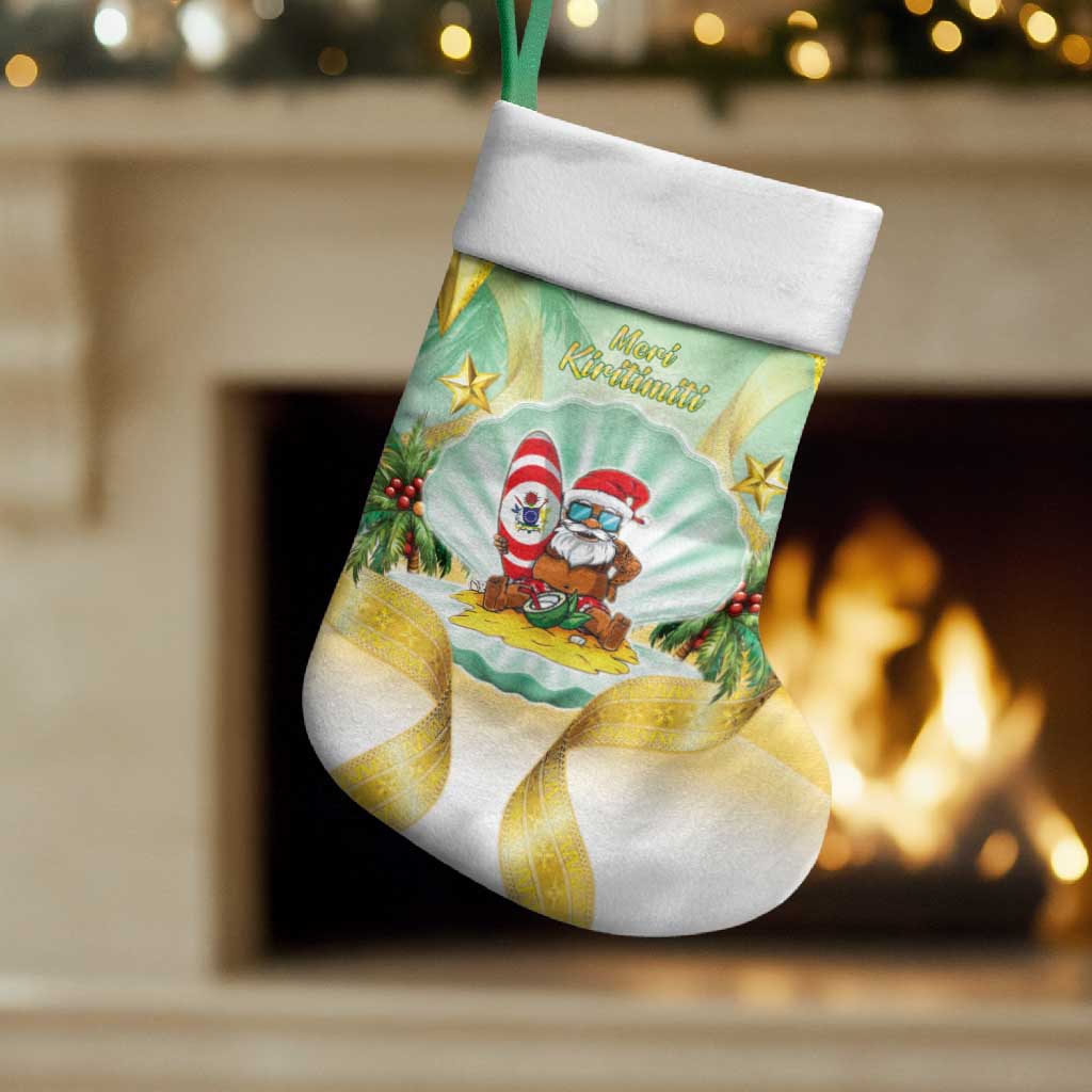 Cook Islands Christmas Stocking Seashell Santa Beach Vibes - Polynesian Pride