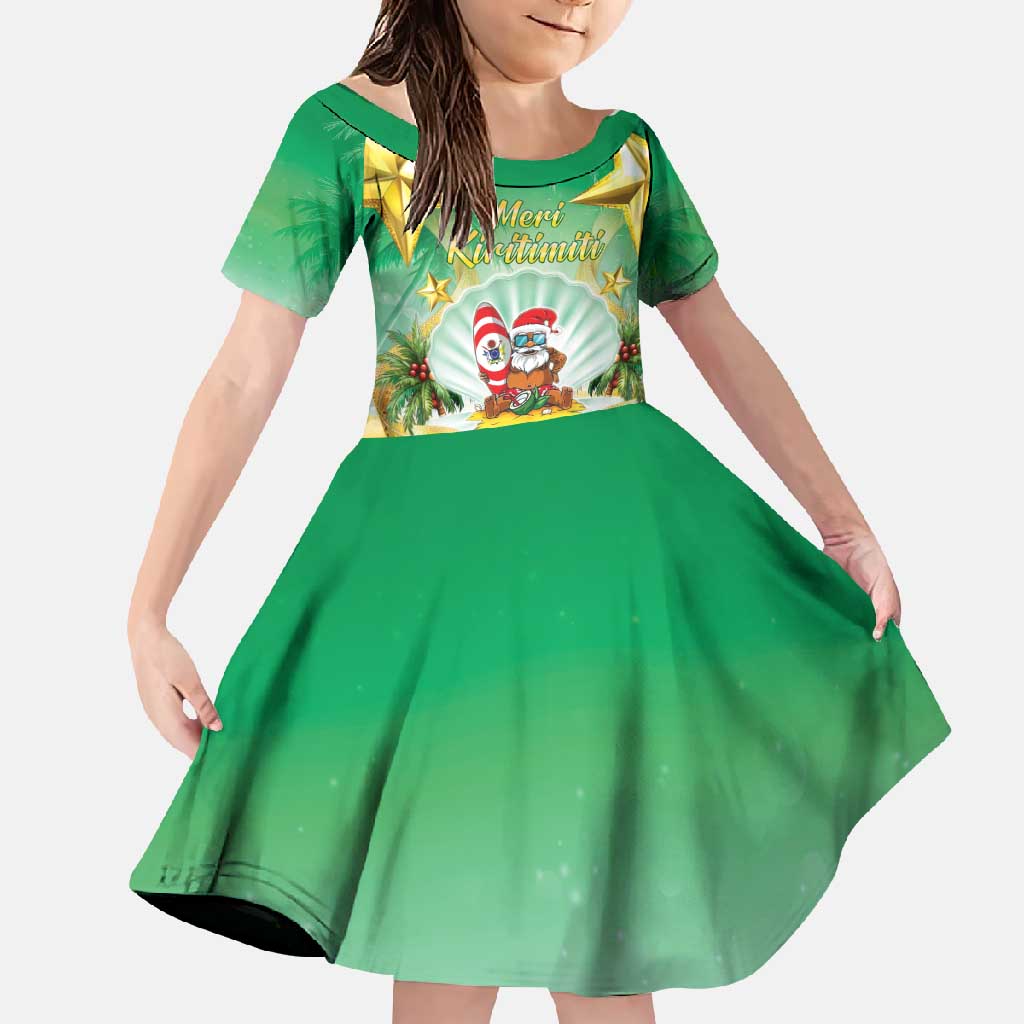 Cook Islands Christmas Family Matching Off Shoulder Maxi Dress and Hawaiian Shirt Seashell Santa Beach Vibes - Polynesian Pride