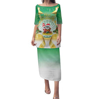 Cook Islands Christmas Family Matching Puletasi and Hawaiian Shirt Seashell Santa Beach Vibes - Polynesian Pride