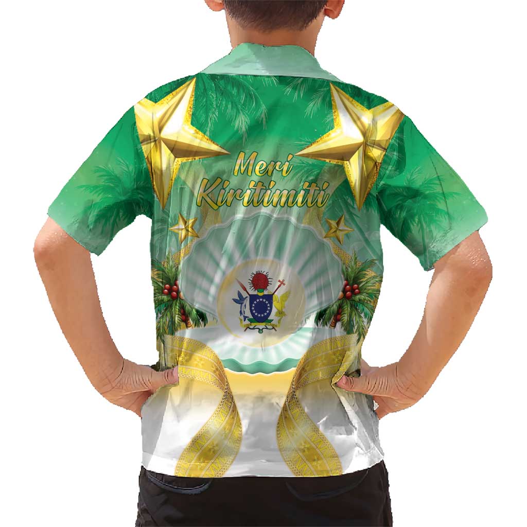 Cook Islands Christmas Family Matching Short Sleeve Bodycon Dress and Hawaiian Shirt Seashell Santa Beach Vibes - Polynesian Pride