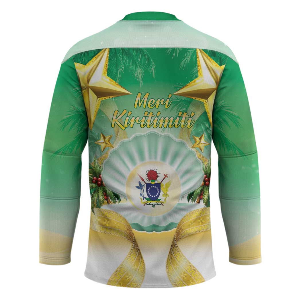 Cook Islands Christmas Hockey Jersey Seashell Santa Beach Vibes LT05 - Polynesian Pride