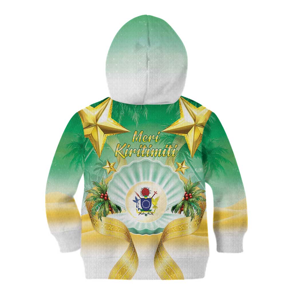 Cook Islands Christmas Kid Hoodie Seashell Santa Beach Vibes - Polynesian Pride
