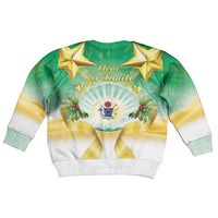 Cook Islands Christmas Kid Ugly Christmas Sweater Seashell Santa Beach Vibes - Polynesian Pride