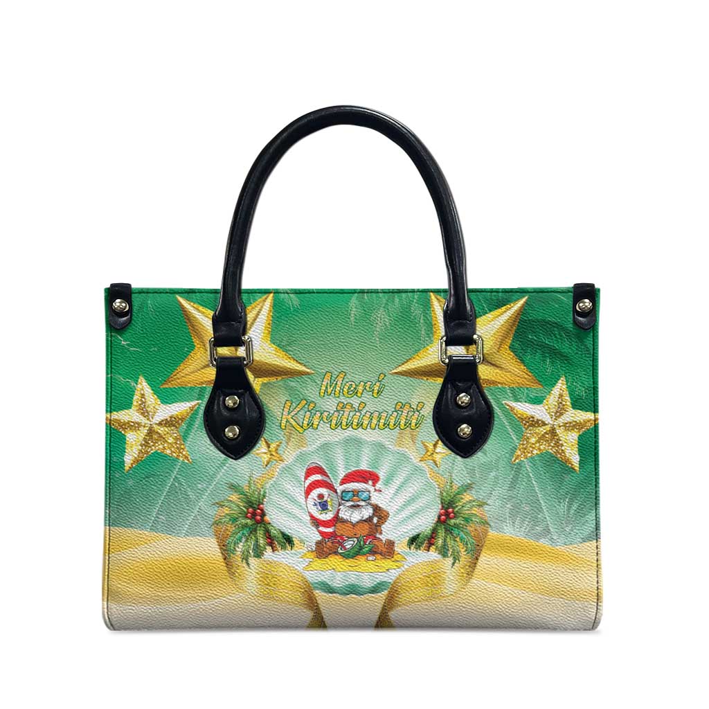 Cook Islands Christmas Leather Bag Seashell Santa Beach Vibes - Polynesian Pride