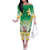 Cook Islands Christmas Off The Shoulder Long Sleeve Dress Seashell Santa Beach Vibes - Polynesian Pride