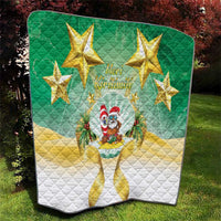 Cook Islands Christmas Quilt Seashell Santa Beach Vibes LT05 - Polynesian Pride