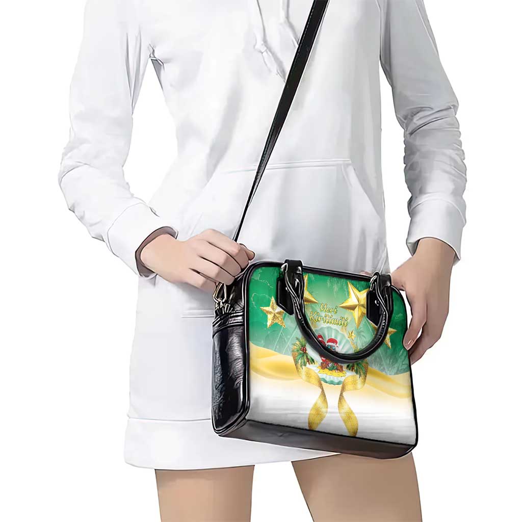 Cook Islands Christmas Shoulder Handbag Seashell Santa Beach Vibes - Polynesian Pride