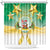 Cook Islands Christmas Shower Curtain Seashell Santa Beach Vibes - Polynesian Pride