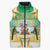 Cook Islands Christmas Sleeveless Puffer Jacket Seashell Santa Beach Vibes - Polynesian Pride