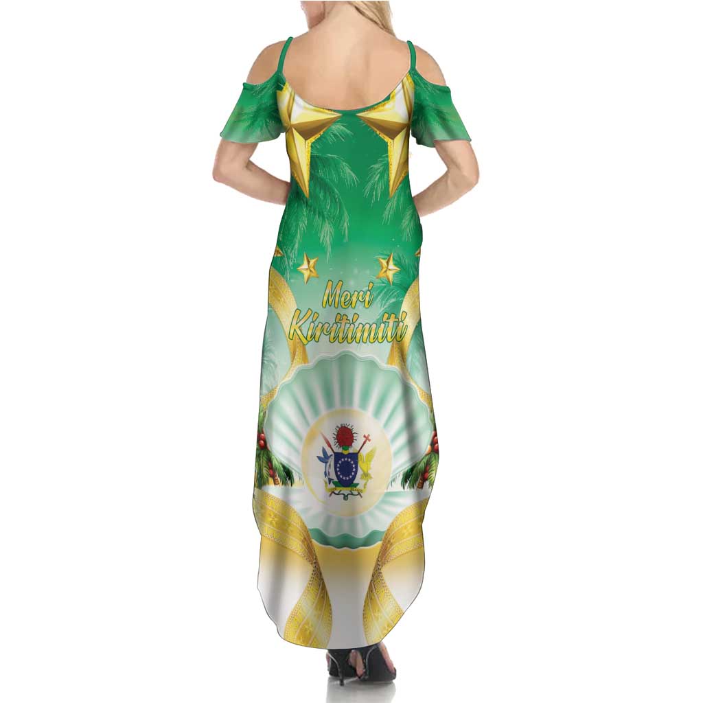 Cook Islands Christmas Summer Maxi Dress Seashell Santa Beach Vibes LT05 - Polynesian Pride