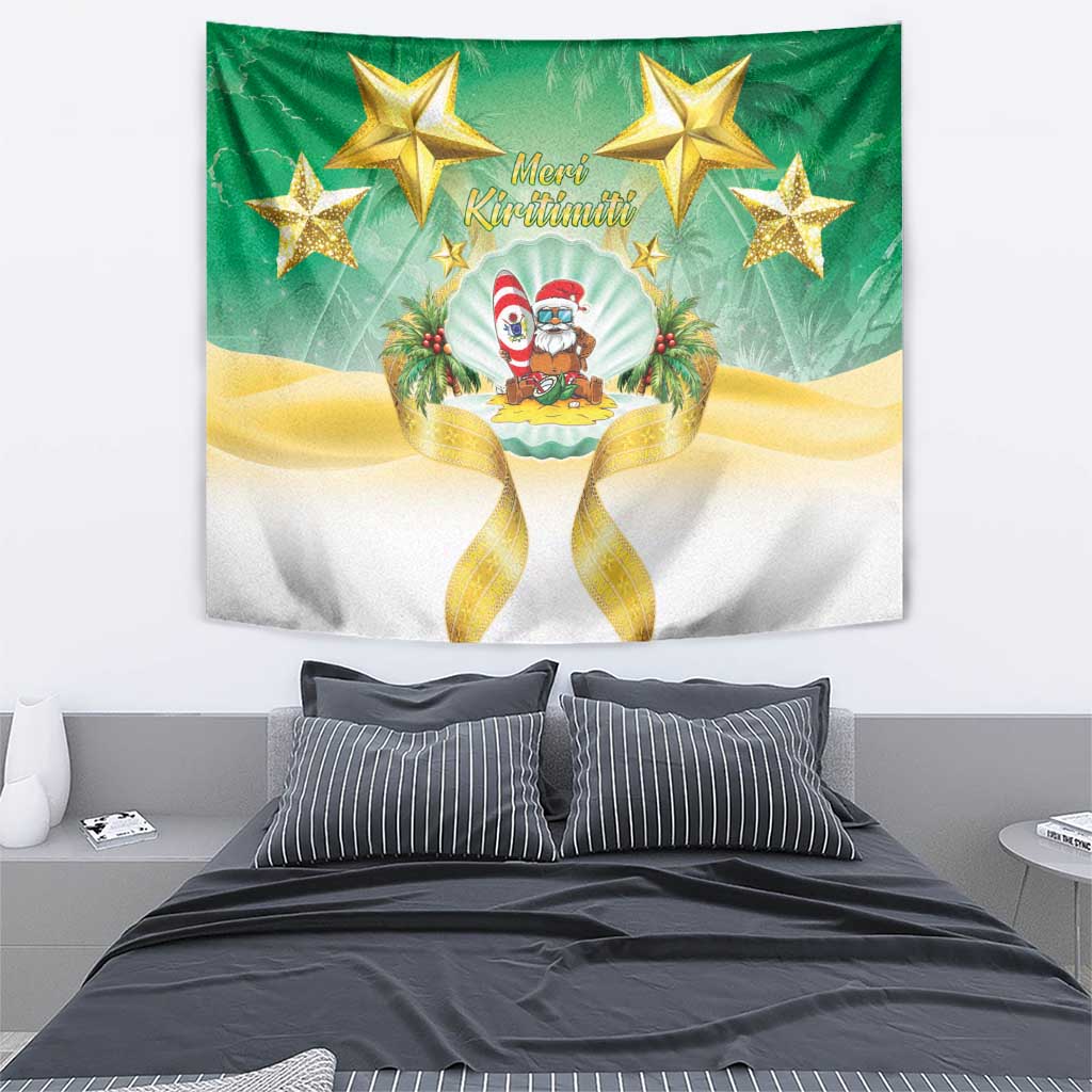 Cook Islands Christmas Tapestry Seashell Santa Beach Vibes LT05 - Polynesian Pride