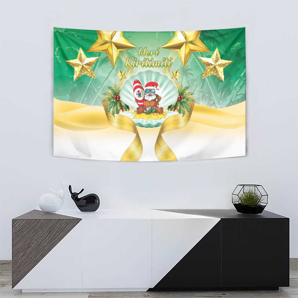 Cook Islands Christmas Tapestry Seashell Santa Beach Vibes LT05 - Polynesian Pride