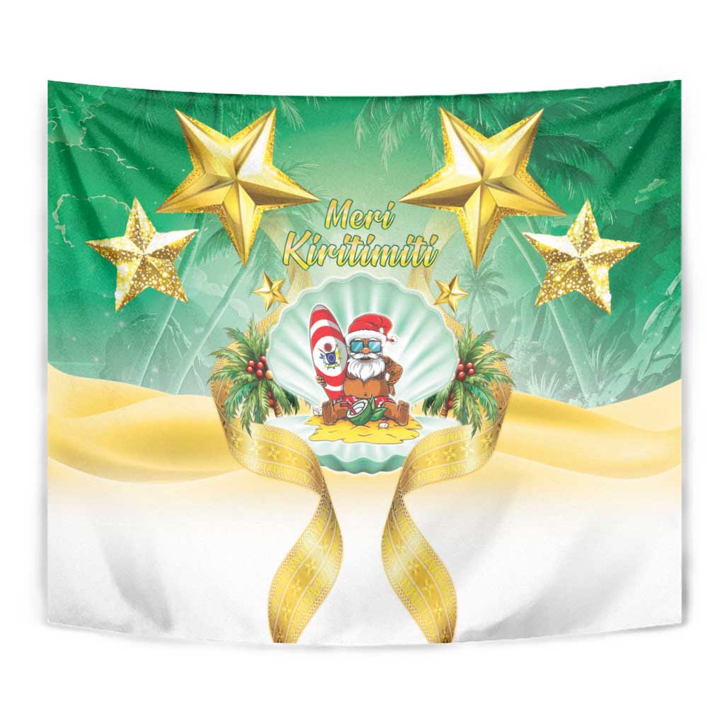 Cook Islands Christmas Tapestry Seashell Santa Beach Vibes LT05 - Polynesian Pride