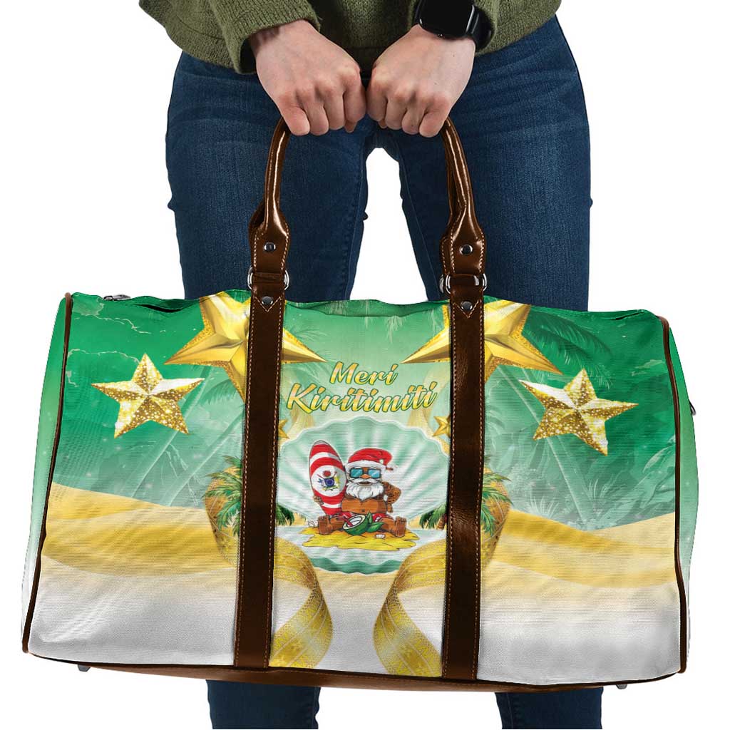 Cook Islands Christmas Travel Bag Seashell Santa Beach Vibes LT05 Green - Polynesian Pride