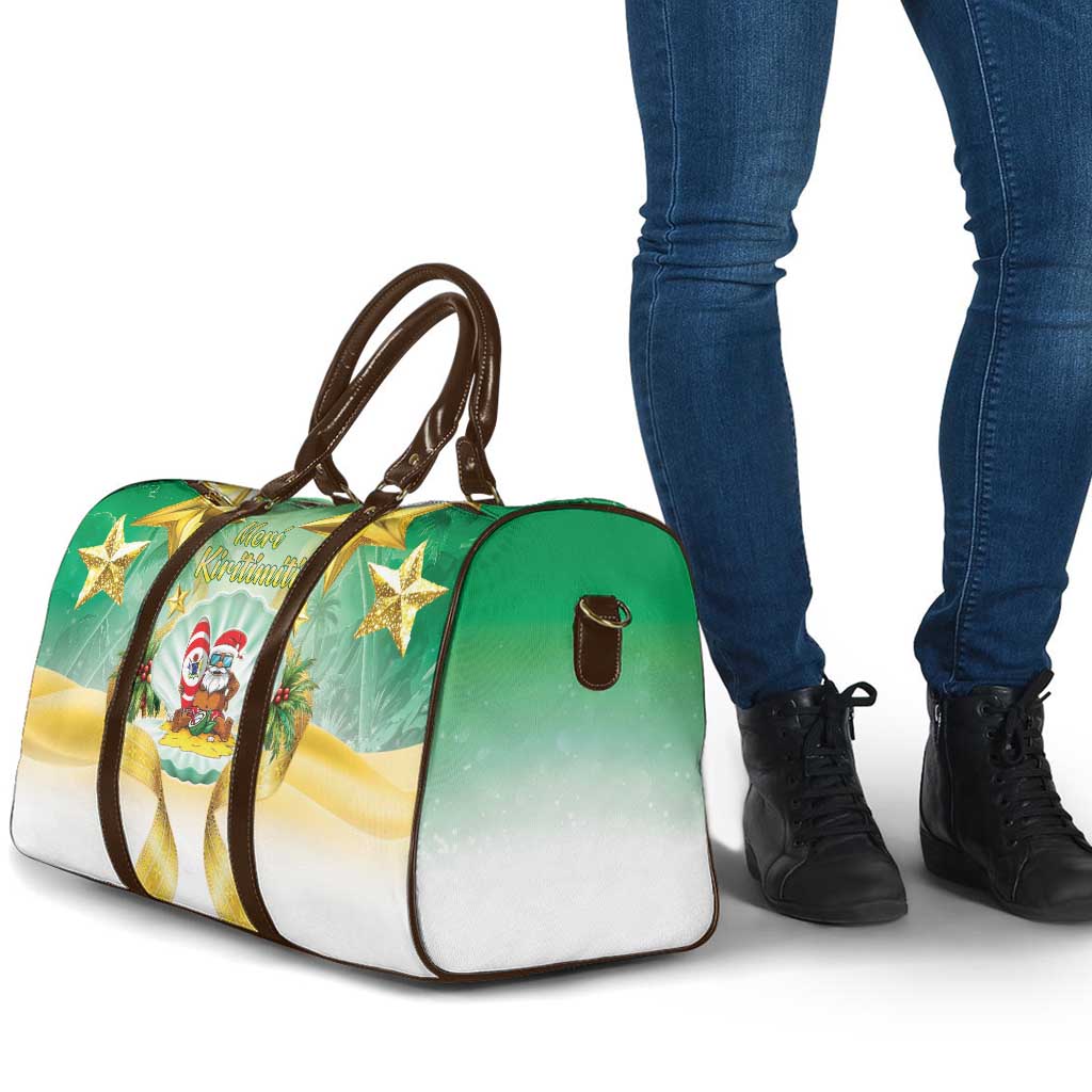 Cook Islands Christmas Travel Bag Seashell Santa Beach Vibes LT05 - Polynesian Pride