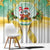 Cook Islands Christmas Window Curtain Seashell Santa Beach Vibes - Polynesian Pride