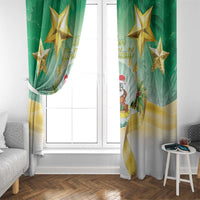 Cook Islands Christmas Window Curtain Seashell Santa Beach Vibes LT05 - Polynesian Pride