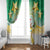 Cook Islands Christmas Window Curtain Seashell Santa Beach Vibes - Polynesian Pride