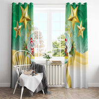 Cook Islands Christmas Window Curtain Seashell Santa Beach Vibes LT05 - Polynesian Pride