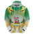 Cook Islands Christmas Zip Hoodie Seashell Santa Beach Vibes - Polynesian Pride