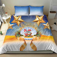 Marshall Islands Christmas Bedding Set Seashell Santa Beach Vibes LT05 - Polynesian Pride