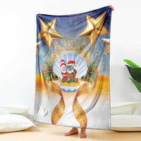 Marshall Islands Christmas Blanket Seashell Santa Beach Vibes LT05 - Polynesian Pride