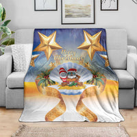 Marshall Islands Christmas Blanket Seashell Santa Beach Vibes LT05 - Polynesian Pride