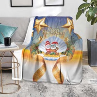Marshall Islands Christmas Blanket Seashell Santa Beach Vibes LT05 - Polynesian Pride
