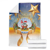 Marshall Islands Christmas Blanket Seashell Santa Beach Vibes LT05 - Polynesian Pride