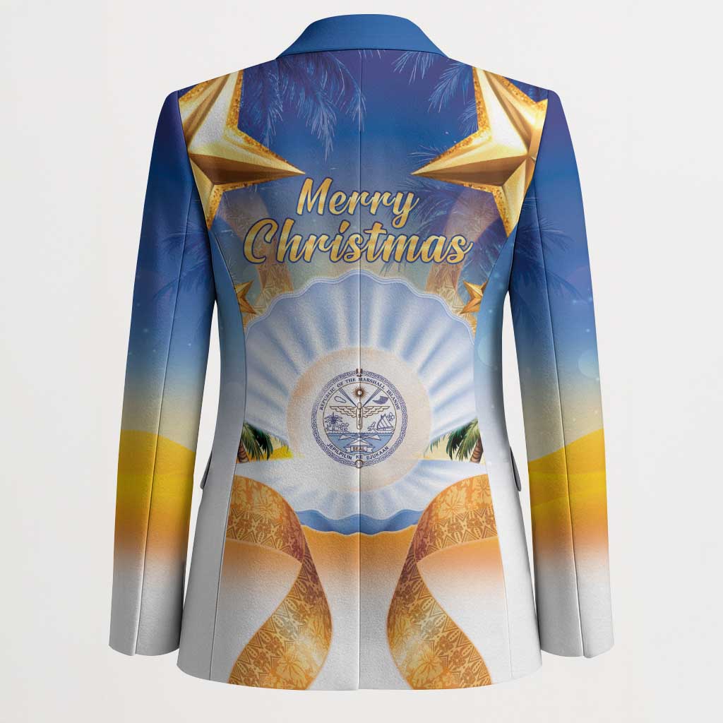 Marshall Islands Christmas Blazer Seashell Santa Beach Vibes LT05 - Polynesian Pride