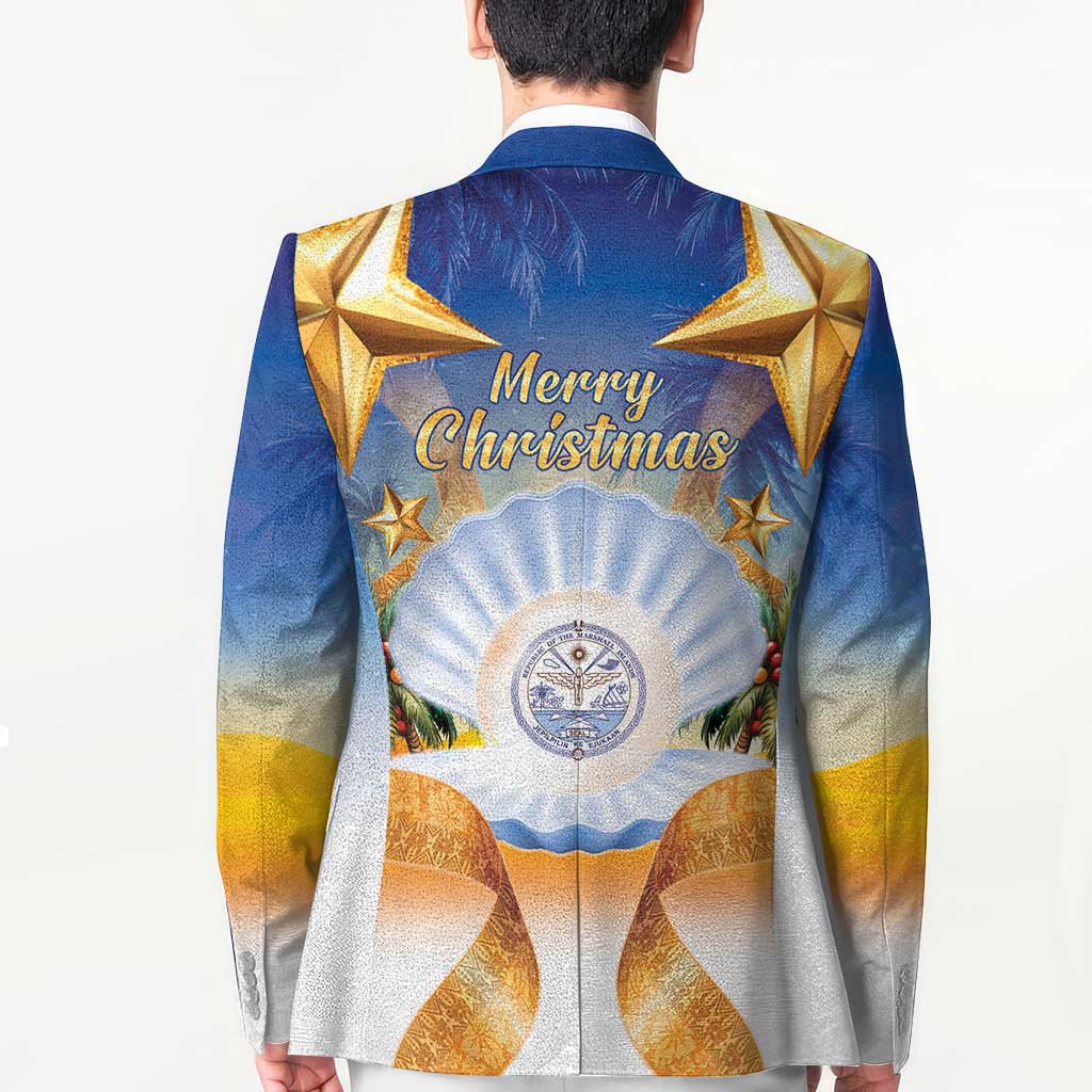 Marshall Islands Christmas Blazer Seashell Santa Beach Vibes LT05 - Polynesian Pride