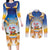 Marshall Islands Christmas Couples Matching Long Sleeve Bodycon Dress and Long Sleeve Button Shirt Seashell Santa Beach Vibes - Polynesian Pride