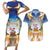Marshall Islands Christmas Couples Matching Short Sleeve Bodycon Dress and Hawaiian Shirt Seashell Santa Beach Vibes - Polynesian Pride
