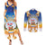 Marshall Islands Christmas Couples Matching Summer Maxi Dress and Long Sleeve Button Shirt Seashell Santa Beach Vibes - Polynesian Pride