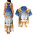 Marshall Islands Christmas Couples Matching Tank Maxi Dress and Hawaiian Shirt Seashell Santa Beach Vibes - Polynesian Pride